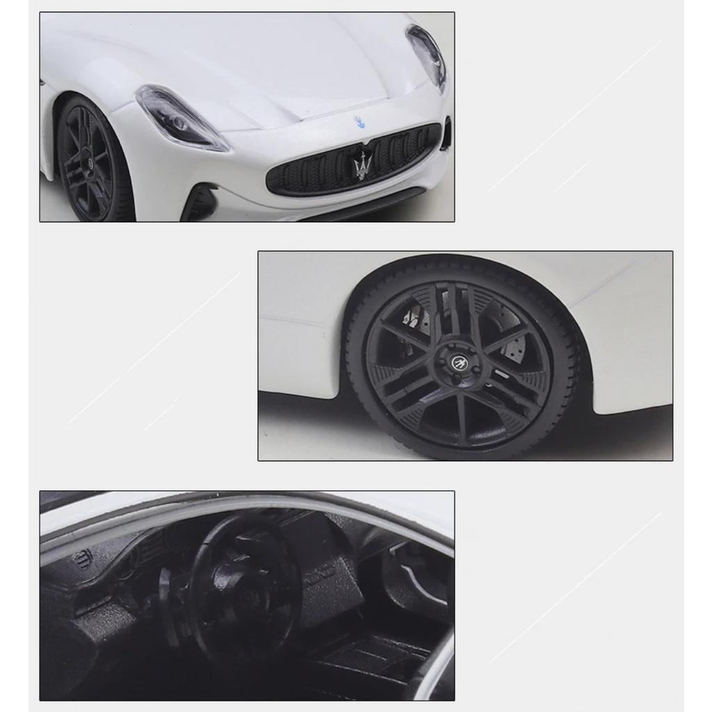 Welly 1/24 2023 Maserati Granturismo Folgore Coupe Deportivo de Aleación Modelo de Coche de Carreras de Metal Fundido Vehículos Modelo Juguete Regalo para Niños