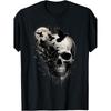 Moonlit Raven Skull Dark Fantasy Art T-Shirt