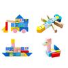 62-Piece Wood City Traffic Building Blocks