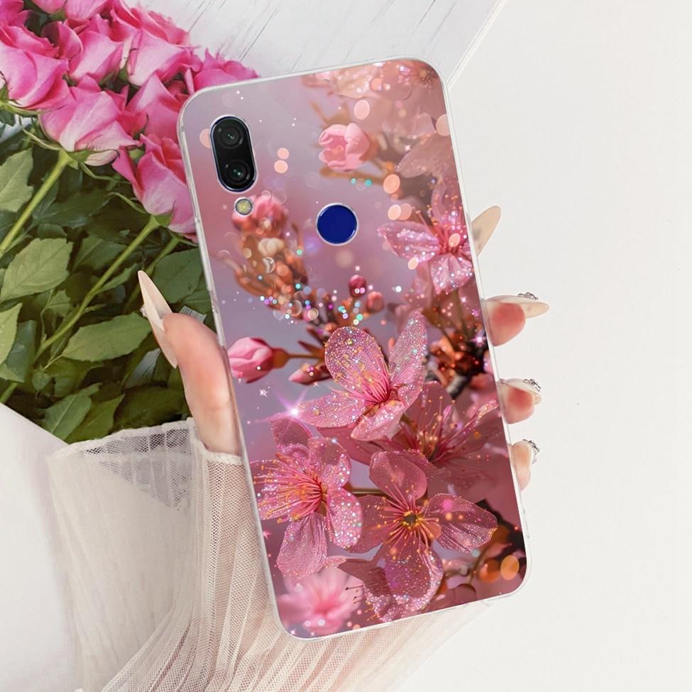 Case For Redmi 7 Cover Transparent Cute Cat Fashion Butterfly Funny Painted Casing M1810F6LI M1810F6LH M1810F6LG