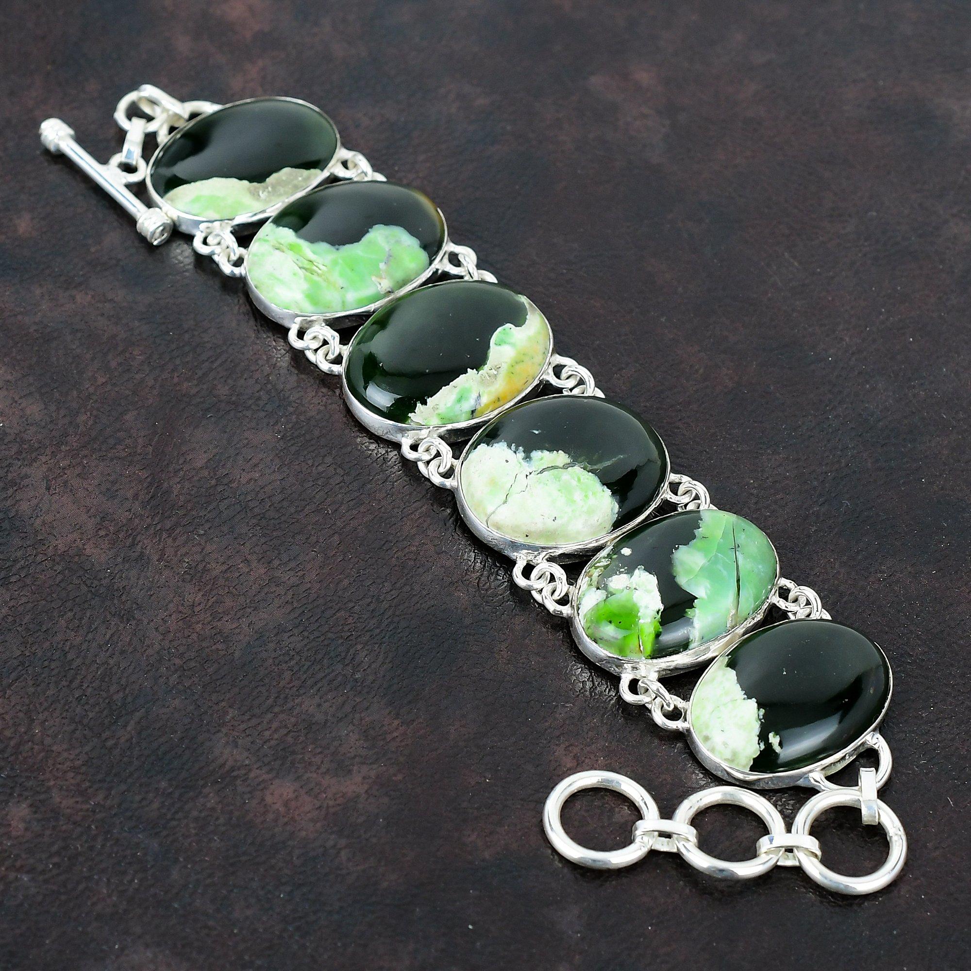 

Австралийский хромированный браслет из халцедона, браслет из стерлингового серебра 925 пробы, ювелирные изделия из драгоценных камней, регулируемый браслет-цепочка, браслет ручной работы, свадебный подарок Adjustable