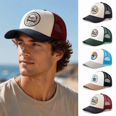 Baumwoll-Mesh Trucker-Hut Verstellbarer Angel-Sonnenhut Retro Snapback Baseballkappe Für Mann Frau