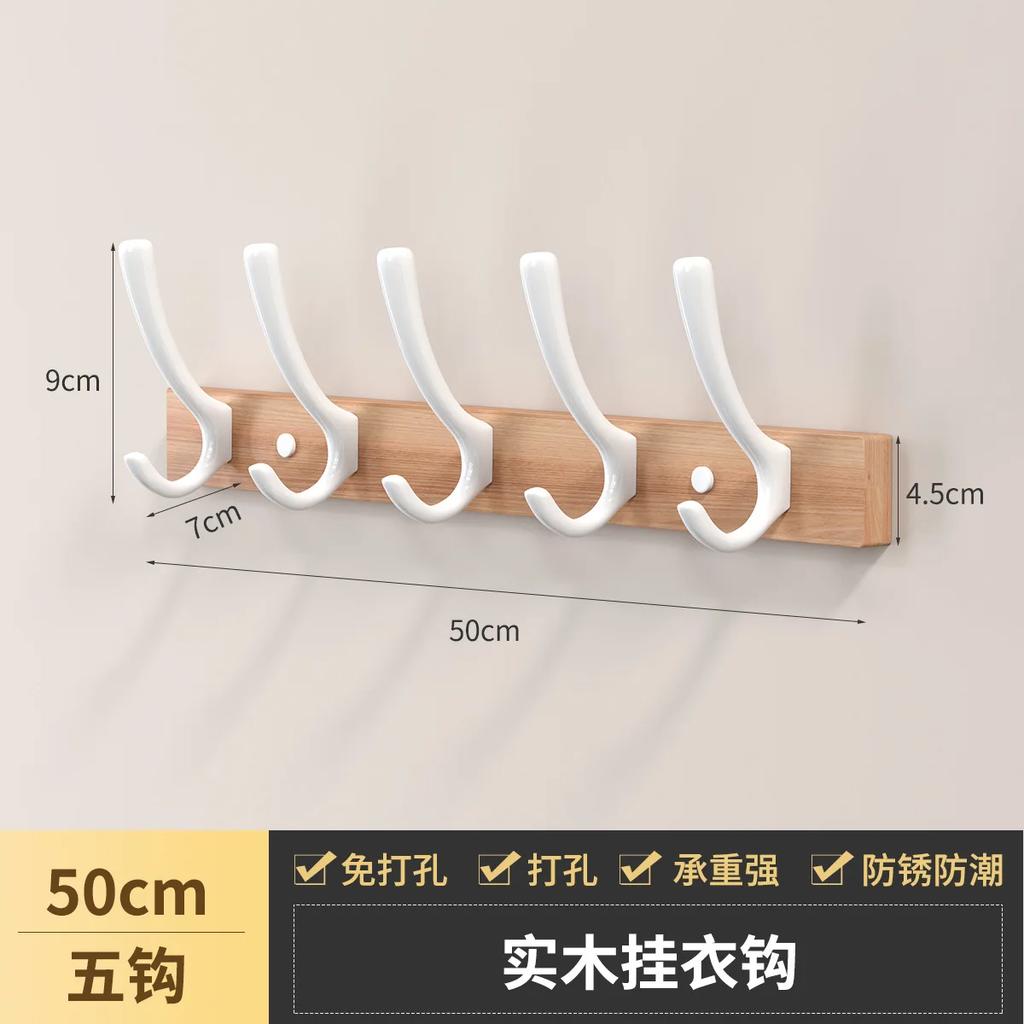 Houten Kapstok MuurhakenMuurhaken voor Keuken Badkamer Hal Handdoek Sleutel Accessoires Creatieve Decoratieve Muuropberg