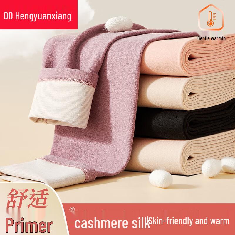 

Женские термолеггинсы Hengyuanxiang из кашемира и шелка, де-велюр, плотные 2XL