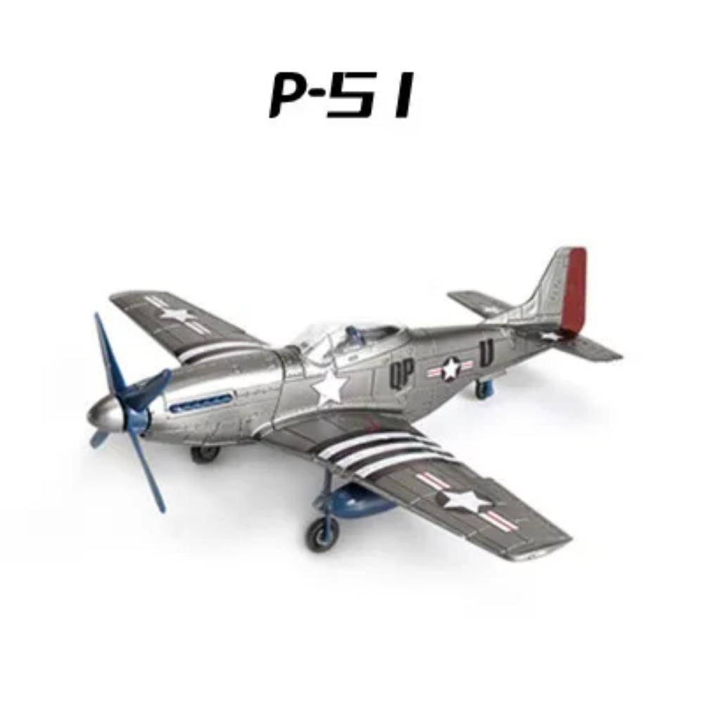 

4D 1/48 Винищувач Другої світової війни BF-109 Spitfire F4U Hurricane P-51 Збірна модель-пазл Військовий літак Іграшка