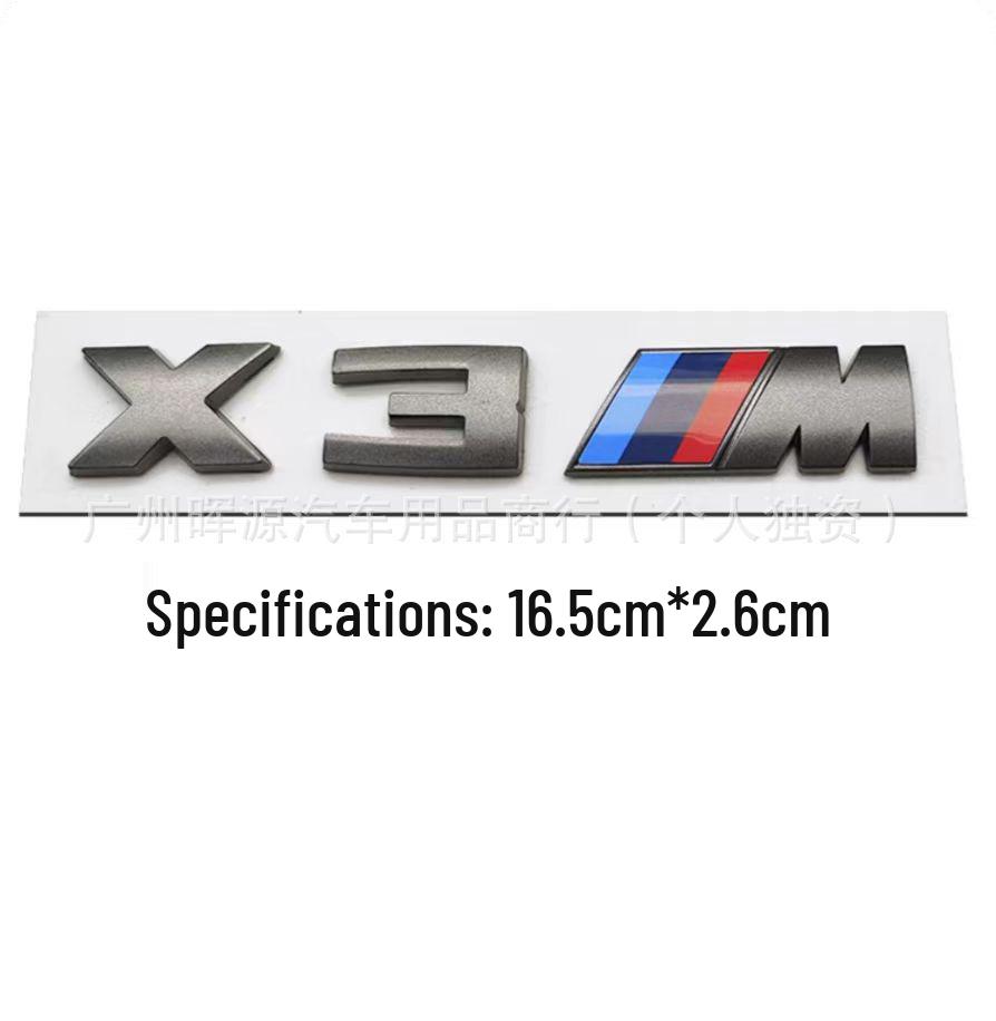 BMW Gray Car Emblem Stickers for M330i, M340i, M550i, M240i, and M530i Tail Modifications