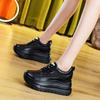 Inner Heightening Women's Shoes, New Spring and Autumn Single Shoes, Small Muffin Shoes, Thick-soled Wedge Heels, Small White Shoes, Casual Shoes Tide
