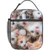 Cute Cat Lunch Box for Kids Girls Boys Kitten Lunch Bag Cooler Tote Reusable Insulated Lunch Bag Container Gifts for Office Picnic Travel Work School