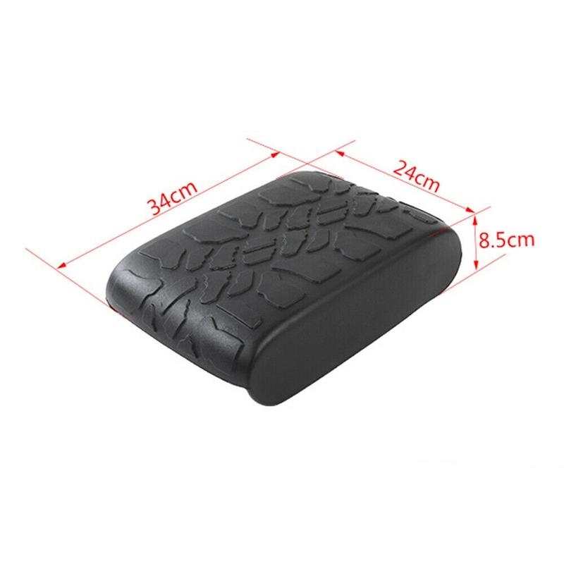 Authentic Car Center Console Cover Rubber Armrest Pad Cover For Jeep Wrangler JK 2007 2008 2009 2010 Interior Accessories