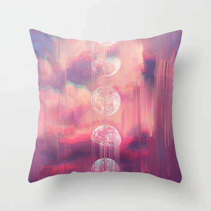 Pink Sky Cloud Pillowcase Sofa Office Cushion Cover Pillowcase Home Decor Pillowcase