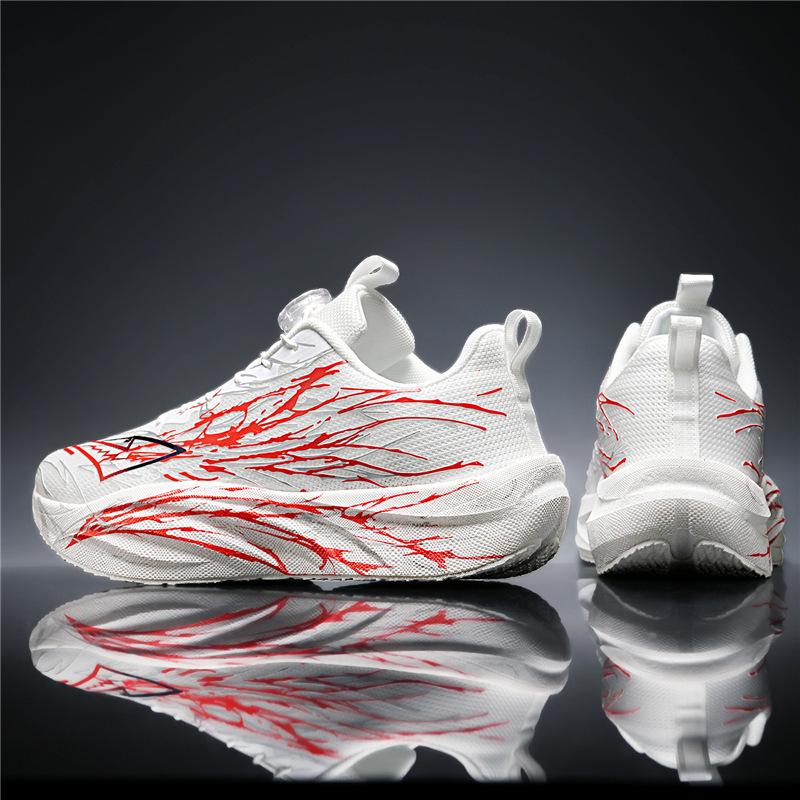 Autumn new carbon plate non-slip primary and secondary school sports shoes running racing shoes youth running shoes parent-child shoes