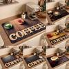 Coffee Machine Mat Waterproof Drain Pad Non-slip Dish Drying Mats for Kitchen Quick Dry Tableware Faucet Placemat Dinnerware