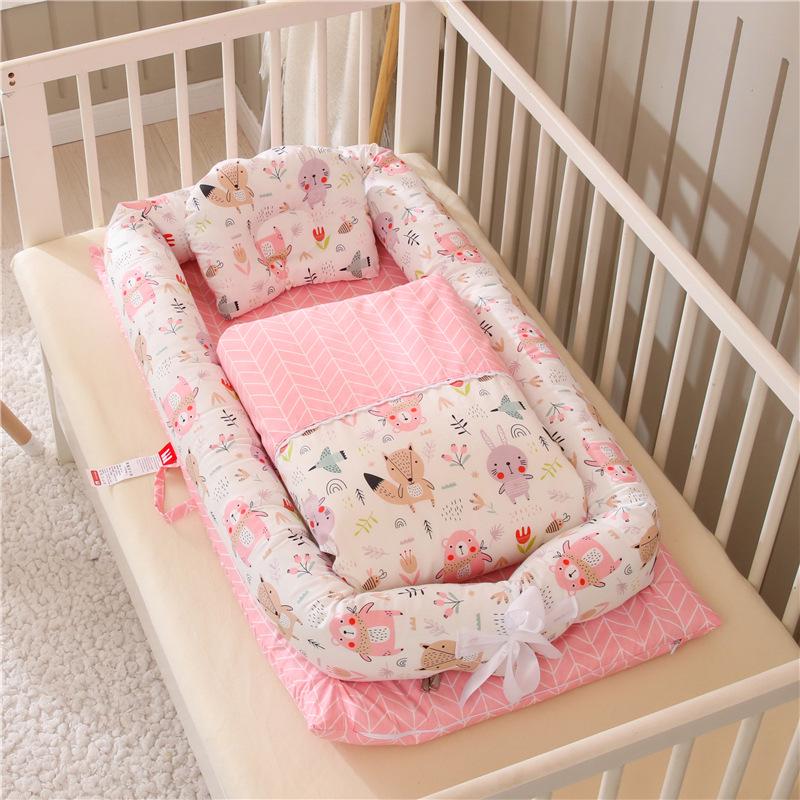 Hemei Portable Washable Baby Nest: Crib, Diaper Changing Pad & Travel Pillow Combo