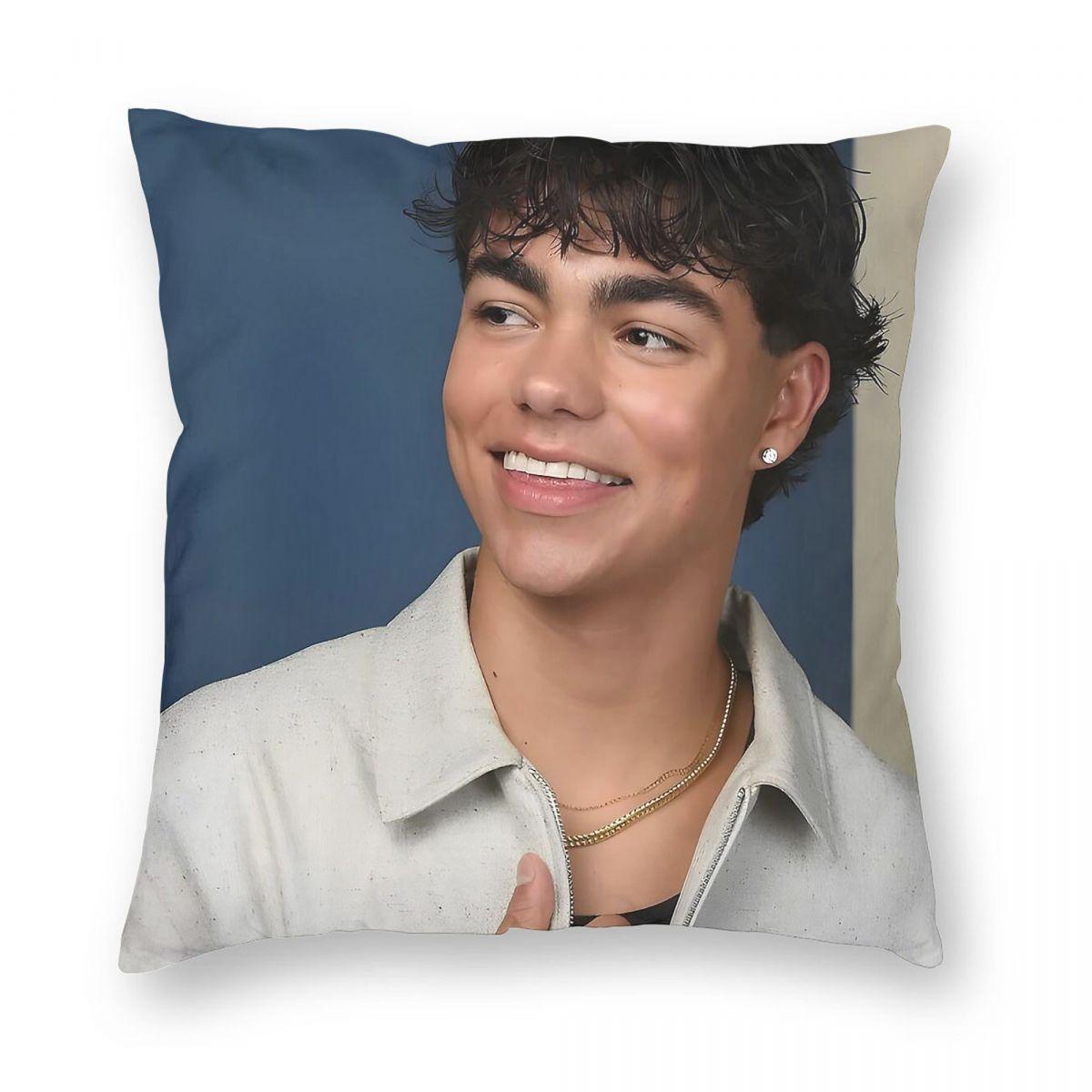 Malachi Barton Aesthetic Portrait Square Pillowcase Polyester Linen Velvet Printed Decorative Throw Pillow Sofa Seater Cover Peach skin 18*18(CM)-1Pcs