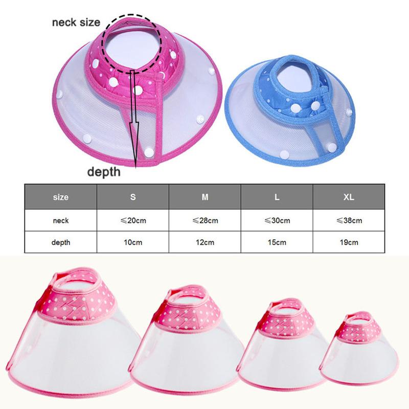 Transparenter Kegel aus Kunststoff für Haustiere, Katzen-Erholungskegelhalsband, verstellbares E-Halsband für Hunde, Schutzhalsband für Haustiere mit weicher Kante, Anti-Beißen, Anti-Lecken