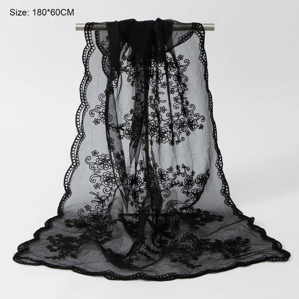 Korean Version Sunscreen Shawl Retro Female Headscarf Literary Women's Lace Scarf