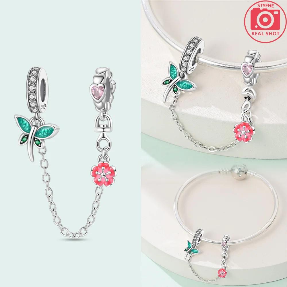 Charms Étoile Lune Libellule Chaîne Fixe Cuivre Original Perles Fleur Violette Convient Bracelet Délicat Bijoux Femme Cadeau Bricolage