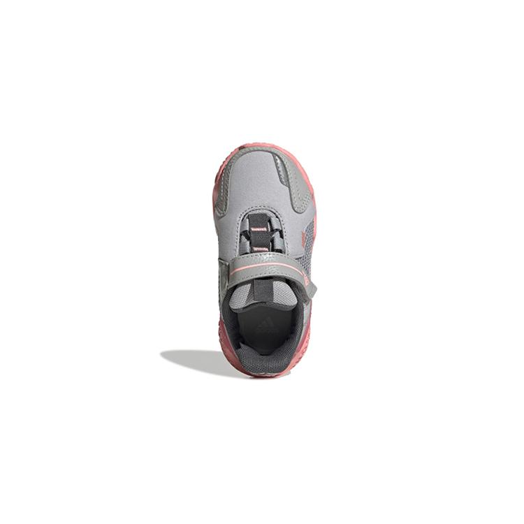adidas 4Uture Rnr El I Slip Resistant Cushioning Abrasion Resistant Low Top Toddler Shoes Gray Pink Infant And Toddler FV2787