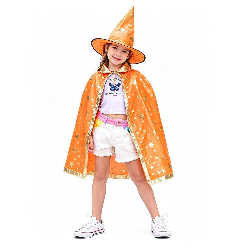 Five-Star Halloween Witch Cape Costume for Kids