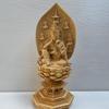 Buddhist Nyoirin wood carving made from cypress total height wooden carved Buddha statue statue, Kannon, high-quality wood, 32cm,