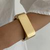 European and American Style Jewelry Versatile Ins Metal Square Wide Bracelet Vintage Red Glossy Open Bangle for Women