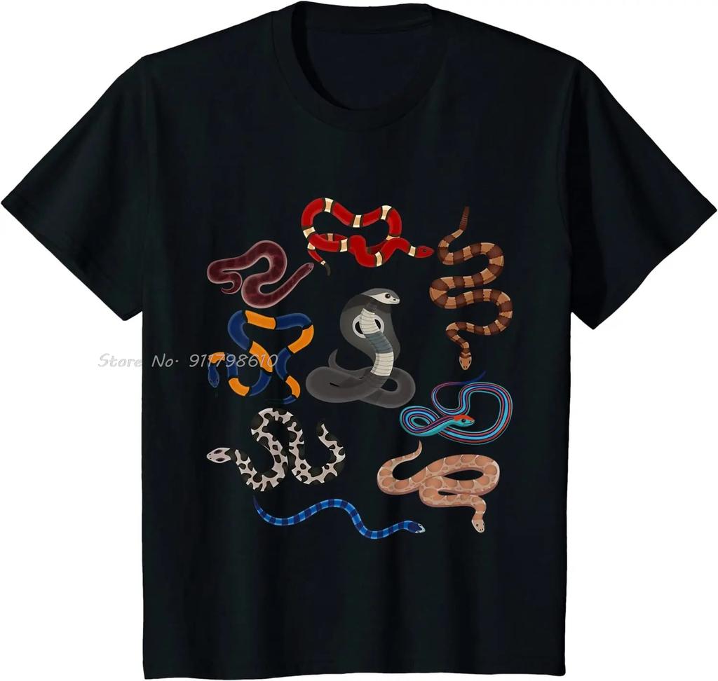 Snake Animal Wildlife Reptile Gift Fashion Oversized T-shirt O-Neck Summer Cotton Tshirt Casual Unisex Tops Tees Men's Clothing