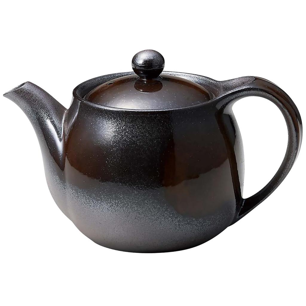 Banko Ware "Generous Pour" Teapot, Large Capacity, Serves 2-3 People, Approx. 420ml, Size 2, Earthen Fragrance, Made in Japan, 18368