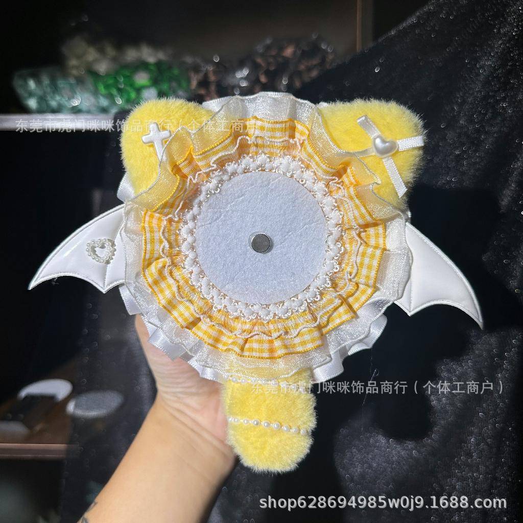 ins lace bar long tail cute Gu Mei original pain bag handmade brooch badge holder decoration