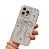 Chic Transparent Rhinestone Bow Phone Case for Apple iPhone 16 & 17