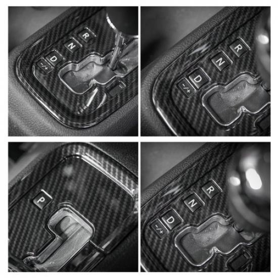 Central Gear Shift Panel Decoration Cover Trim for Jeep Wrangler JK Carbon Fiber