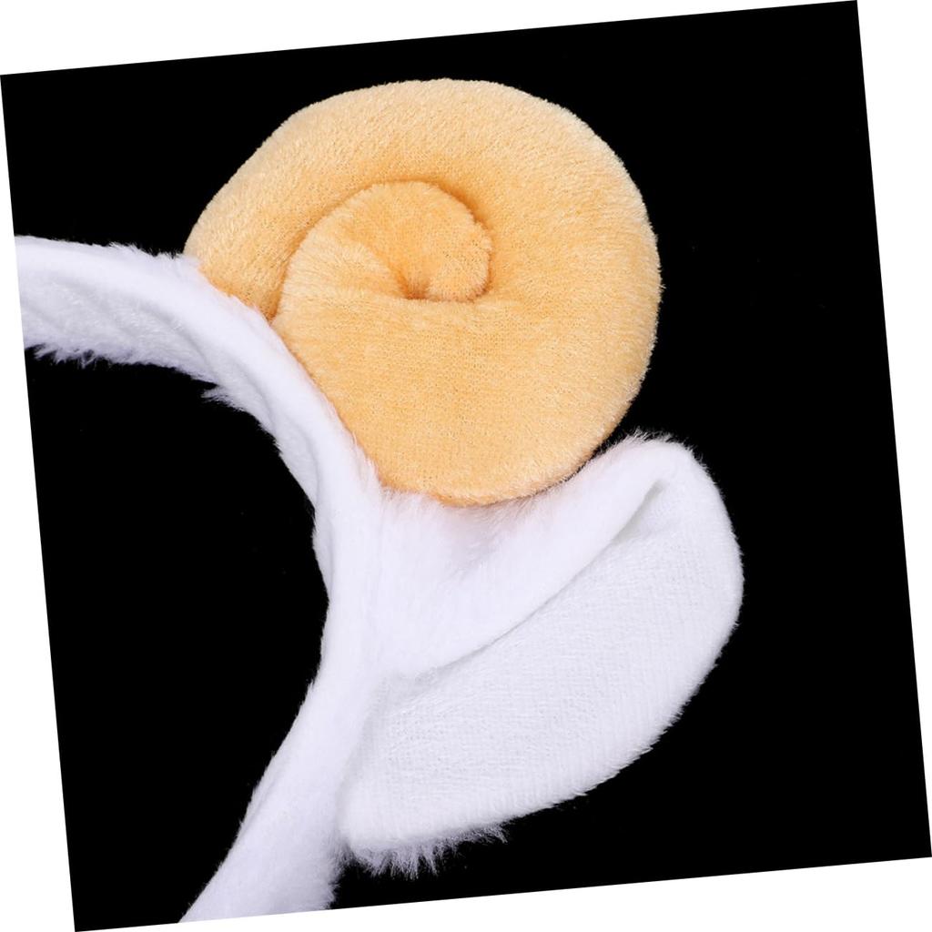 [FOMIYES] 3 Cute Goat Ear Headbands, Plush Sheep Horn Headbands for Birthday Parties and Halloween, Suitable for Kids and Adults, Fashionable and