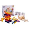 DORJEE - 200 Multicolored Wooden Building Blocks - Assembly Game from 3 Years