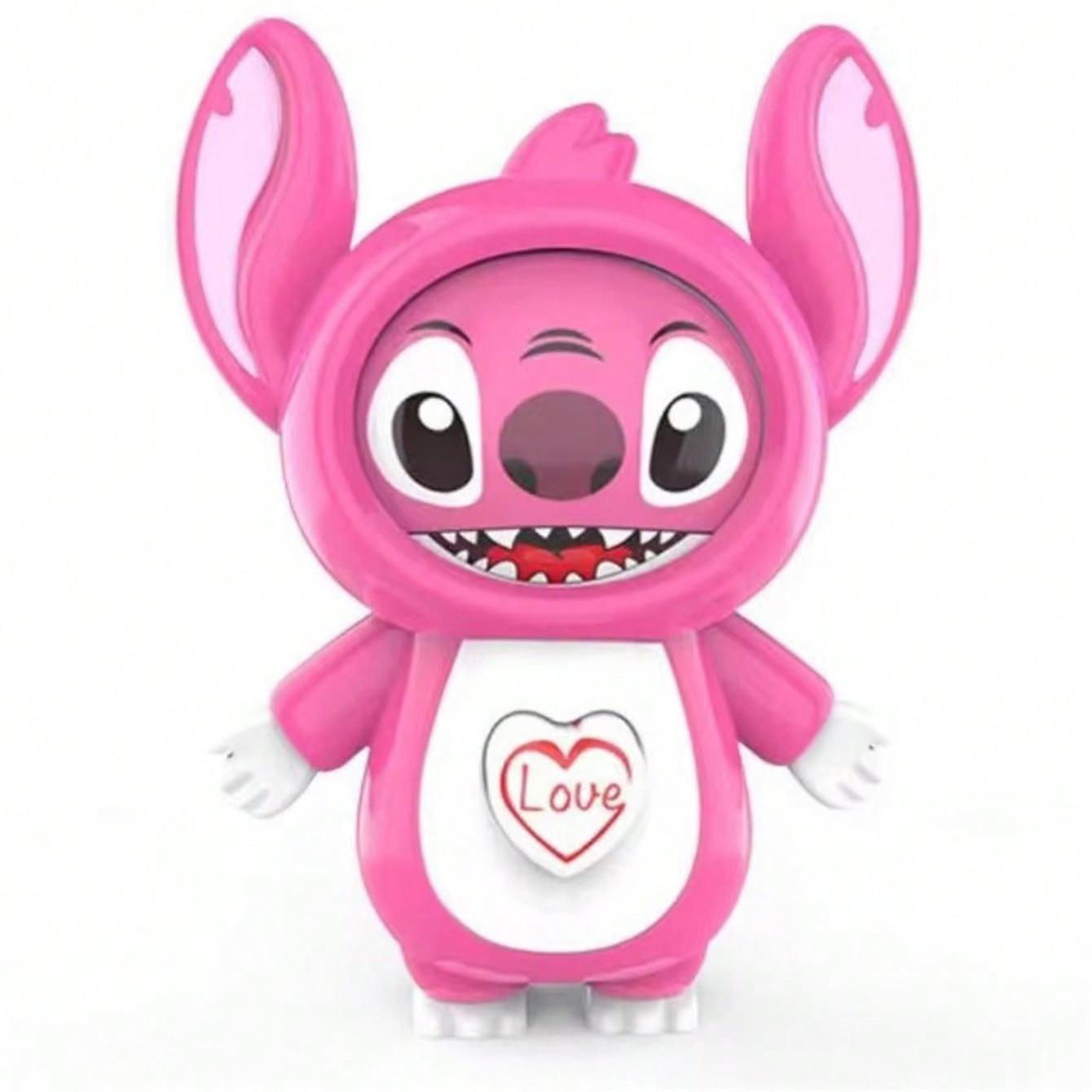 

MINISO Анимация Мультфильм Креативный Кулон-Игрушка с Меняющимся Лицом Милый Лило и Стич Игрушка-Выражение Кукла розовый