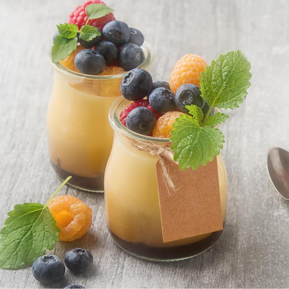 10Pcs 4 Oz Clear Yogurt Jars With PE Lids, Glass Pudding Jars Yogurt Jars Ideal for Jam, Honey, Wedding Favors, Shower Favors