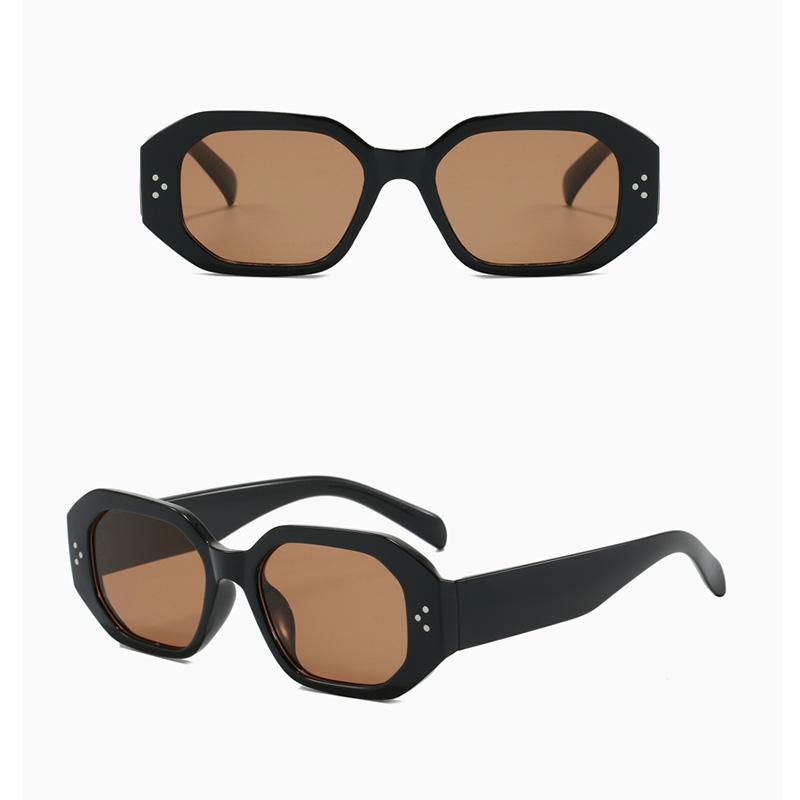 Korean Square UV Resistant Sunglasses For Men And Women Fashion Polygon Street Photography Outdoor Sunscreen Sun Glasses