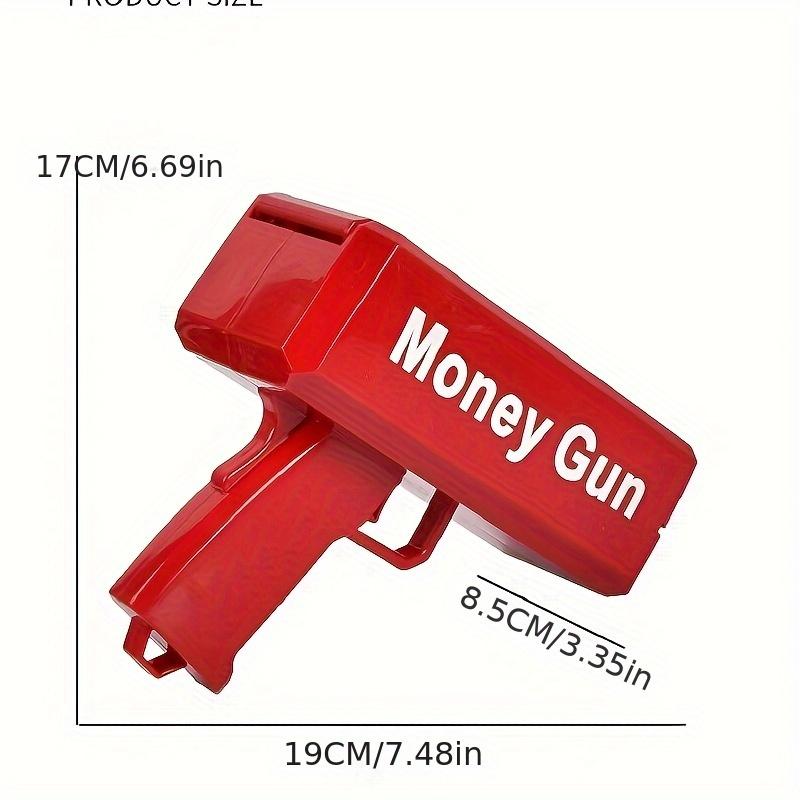 Červeno/Zlatá Hračka Pistole na Peníze Perfektní Party Výslužka pro Děti, Narozeninový Dárek, Novinka Pistole na Stříkání Peněz s Náhodným Sáčkem na Změnu, Pistole na Peníze Nejlepší na Vánoce