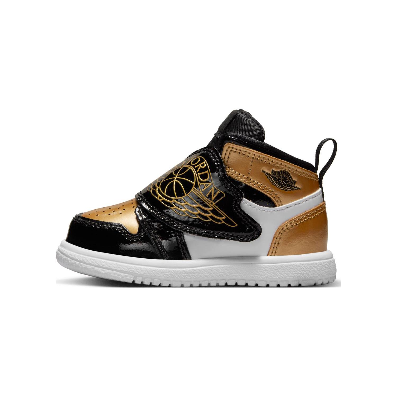 Jordan Sky Jordan 1 Mid Black Metallic Gold White TD DV6068-071 25