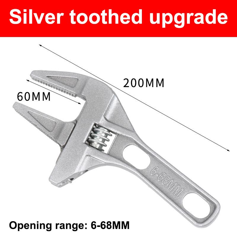 Mini Adjustable Multifunctional Wrench - Large Open End Strong Clamping Spanner for Bathroom Repair Tools