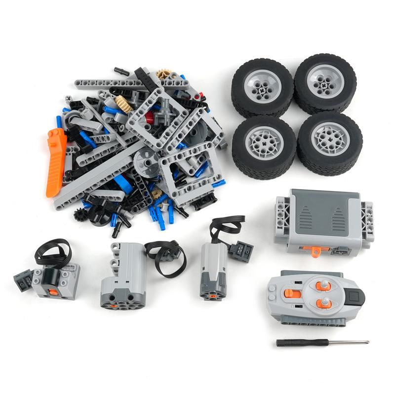 Technologisches Allrad-RC-Auto-Chassis Bausteine Teile Verfügbar Mit Fernbedienung Motor Puzzle Spielzeug MOC Steine