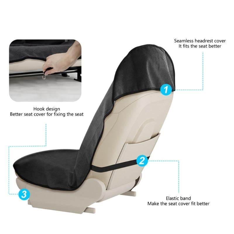 Autositzbezüge Schutzhüllen Vordersitz, für Fitnessstudios Training, Laufen, Schwimmen, Wasserdichte Schweißhandtuch Schalensitzbezüge