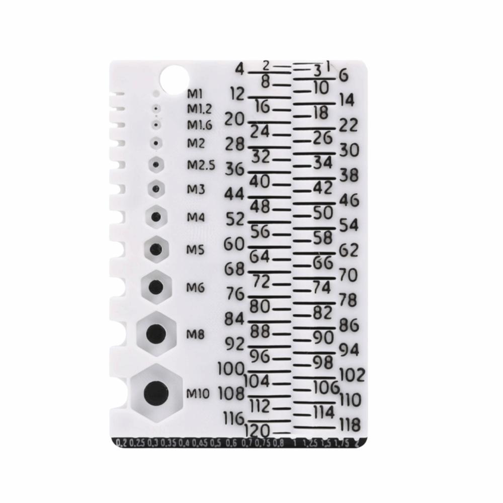 Portable Screw Measuring Tool Easy Use Precision Thread Checker Durable Multifunctional Drill Bit Gauge Workshop Use