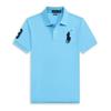 Camisa Polo Masculina com Bordado Big Pony Verão Manga Curta Camiseta Business