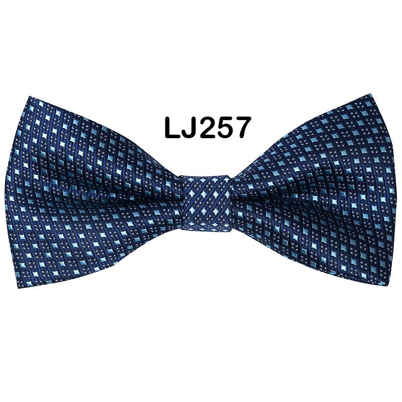 New Men'S Bow Business Wedding Party Bow Tie Solid Color Stripe Men'S Wedding