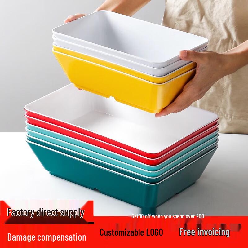 Ruhan Verdicktes Melamin Rechteckiges Serviertablett