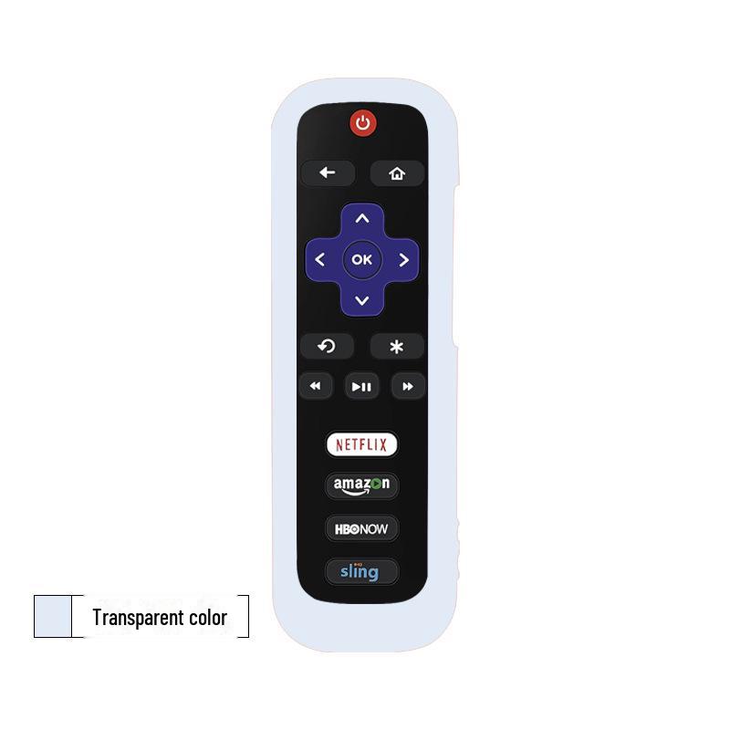 Roku TV Remote Control Luminous Anti-Slip Cover - Dirt-Resistant & Anti-Fall Sleeve