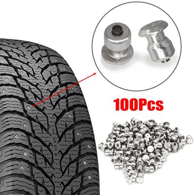 100Pcs 8*10mm Anti-Slip Screw Stud Wheel Tyre Car SUV ATV Snow Emergency Spikes for Shoes ATV Car Motorcycle Tire Wear Resistant