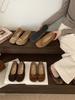 French ballet style bow flat-soled single shoes women's 2025 new Maillard not tired feet shallow mouth grandma shoes ladyshoes