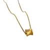 Titanium Steel Small Waist Personalized Minimalist Furnace Real Gold Necklace Female Collarbone Chain With