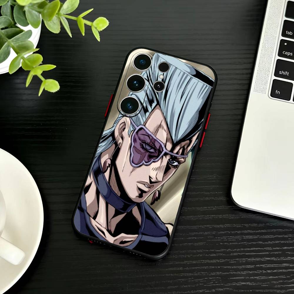 Anime Jojos Bizarres Adventures Phone Case For Samsung S26,S25,S24,S23,S22,S21,S20,Ultra,Plus,FE Black Soft Cover