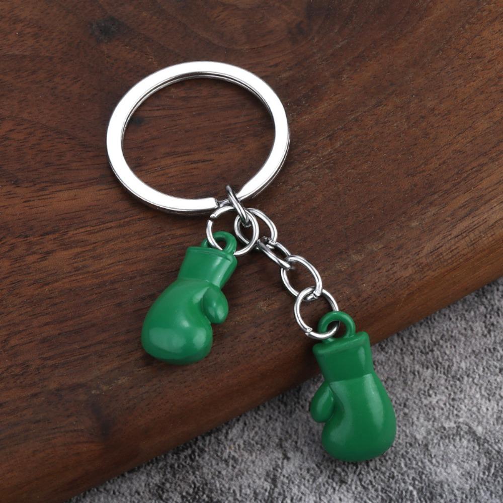 Metal Boxing Gloves Keychain 3D Sport Pendant Creative Fitness Boxing Key Ring  Boxing Lovers